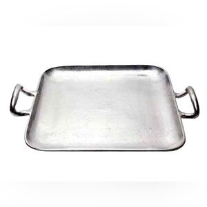 Serving Tray/Platter Brushed Silver Textured Square Aluminum IHI EUC Handicrafts